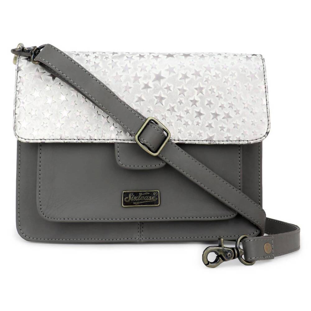 NEW SIXTEASE BAGS women's stars crossbody bag in dark grey